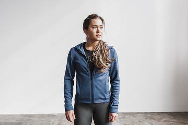 Nobull Performance Zip-up Women's Hoodie White | Australia (SF4219)